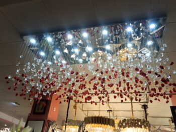 Plafonnier LUXE GM en cristal rectangle 2M * 0.80   H 0.60