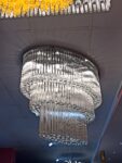 Plafonnier LUXE GM en cristal ovale 1.2M * H 0.90