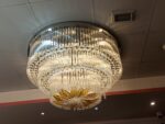 Plafonnier LUXE GM en cristal rond 1 M  H 0.60